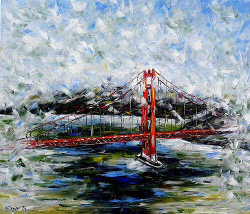 Golden Gate Bridge im Nebel by Mirek Kuzniar, Painting for Sale on Singulart
