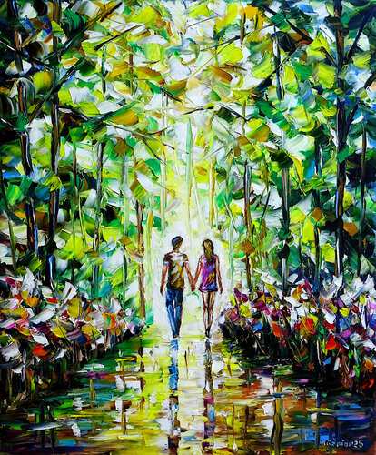 Das Frühlingspaar di Mirek Kuzniar, Pittura in vendita su Singulart