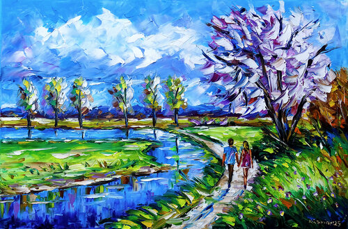 An einem Tag im Frühling by Mirek Kuzniar, Painting for Sale on Singulart