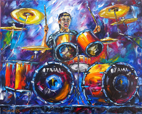 Der Drummer de Mirek Kuzniar, Pintura a la venta en Singulart