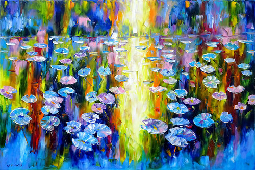 Seerosenteich Impression by Mirek Kuzniar, Painting for Sale on Singulart