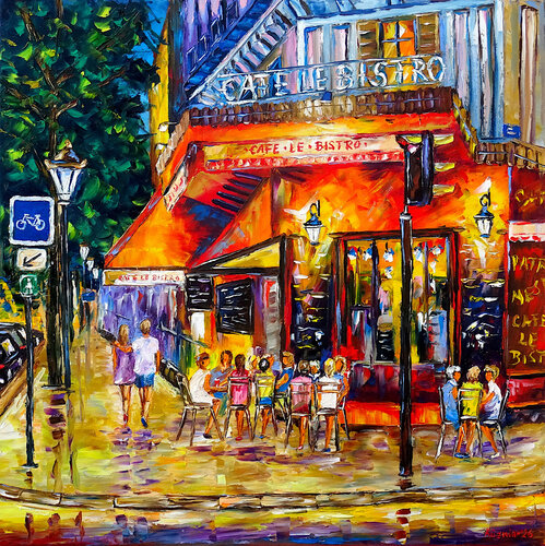 Sommerabend in Paris de Mirek Kuzniar, Pintura a la venta en Singulart