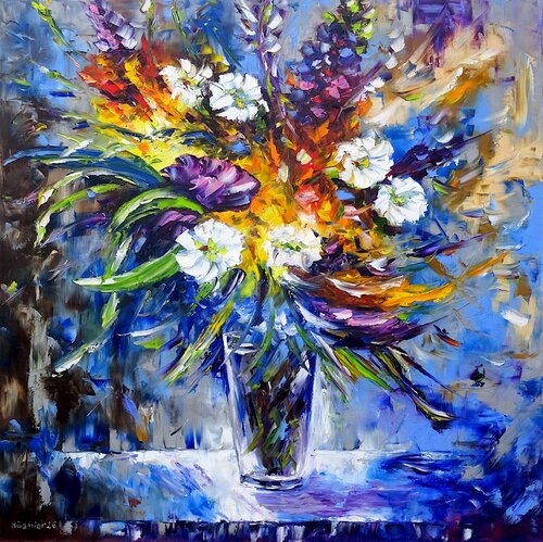 Blumen der Nacht by Mirek Kuzniar, Painting for Sale on Singulart
