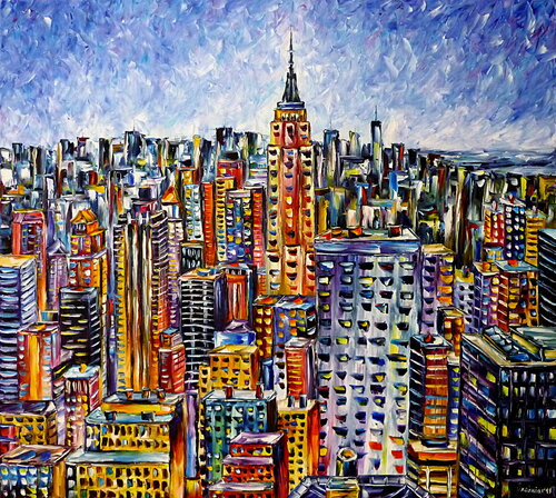 Über New York di Mirek Kuzniar, Pittura in vendita su Singulart