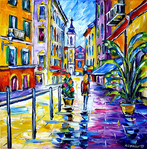 Altstadt von Nizza van Mirek Kuzniar, Schilderij te koop op Singulart