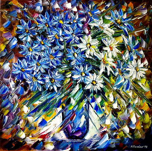 Blaue Schönheit by Mirek Kuzniar, Painting for Sale on Singulart