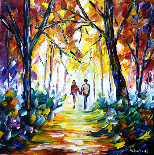 In den Herbst hinein di Mirek Kuzniar, Pittura in vendita su Singulart