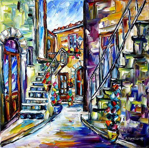 Italienische Idylle, Pitigliano de Mirek Kuzniar, Pintura a la venta en Singulart