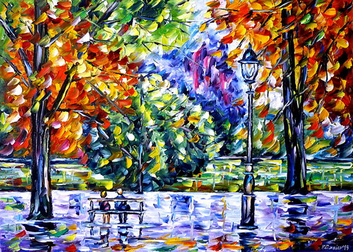 Parc des Buttes-Chaumont van Mirek Kuzniar, Schilderij te koop op Singulart