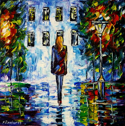 Auf dem Heimweg van Mirek Kuzniar, Schilderij te koop op Singulart