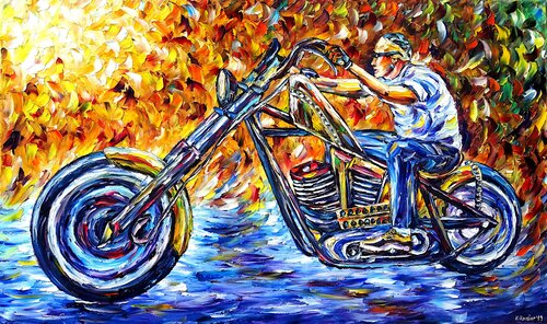 Chopperfahrer di Mirek Kuzniar, Pittura in vendita su Singulart