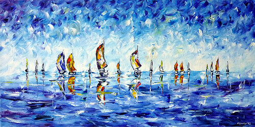 Regatta I di Mirek Kuzniar, Pittura in vendita su Singulart