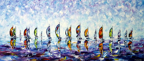 Regatta II di Mirek Kuzniar, Pittura in vendita su Singulart