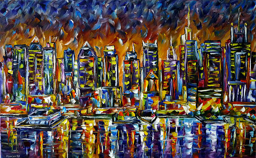 Manhattan Skyline von Mirek Kuzniar, Malerei kaufen auf Singulart