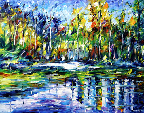 Waldsee di Mirek Kuzniar, Pittura in vendita su Singulart