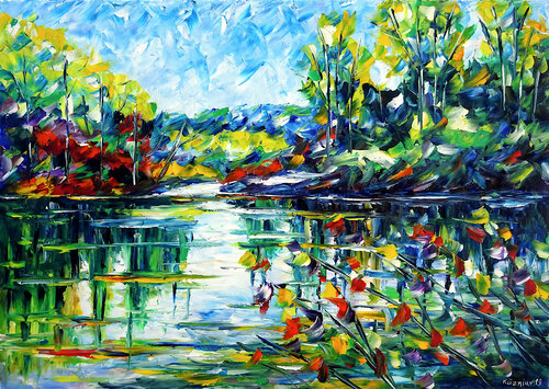 Frühling am See by Mirek Kuzniar, Painting for Sale on Singulart