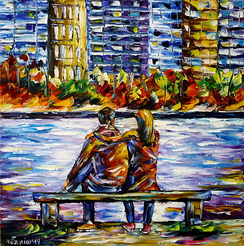 Vor der Großstadt di Mirek Kuzniar, Pittura in vendita su Singulart