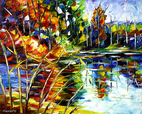 Herrlichkeit des Herbstes van Mirek Kuzniar, Schilderij te koop op Singulart