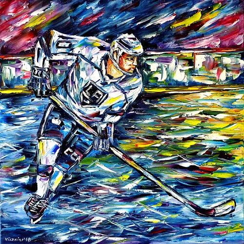 Eishockeyspieler von Mirek Kuzniar, Malerei kaufen auf Singulart