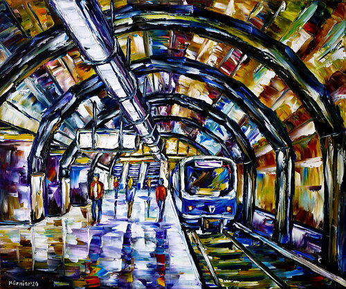 Münchner U-Bahn di Mirek Kuzniar, Pittura in vendita su Singulart