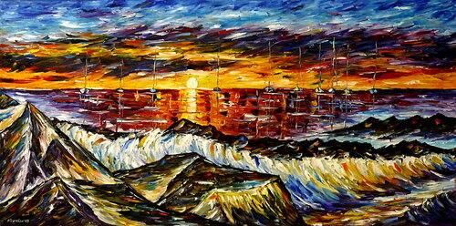 An Der Felsenküste di Mirek Kuzniar, Pittura in vendita su Singulart