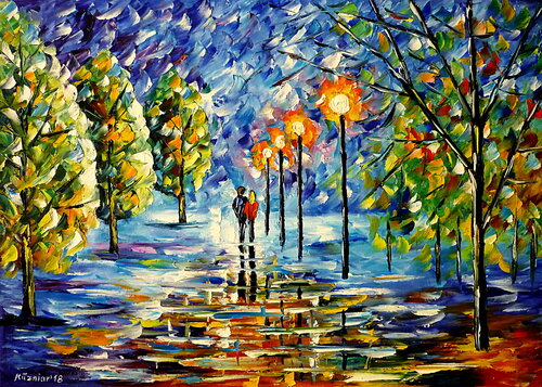 Winterabend di Mirek Kuzniar, Pittura in vendita su Singulart