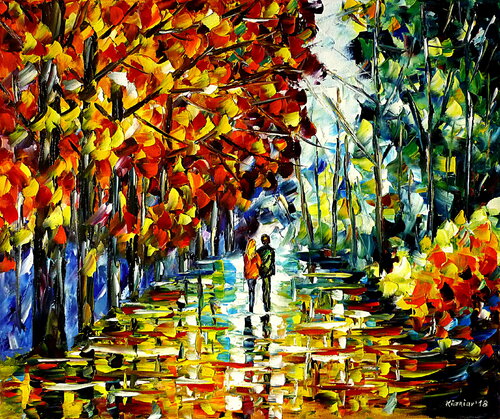 Herbstpark di Mirek Kuzniar, Pittura in vendita su Singulart