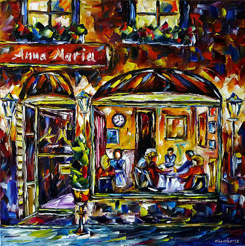 Café Anna Maria by Mirek Kuzniar, Painting for Sale on Singulart
