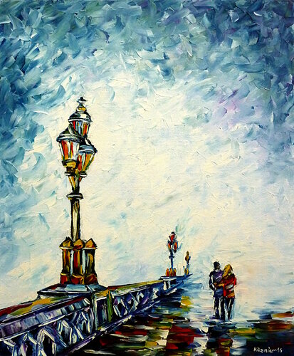 Grauer Herbsttag in London de Mirek Kuzniar, Pintura a la venta en Singulart