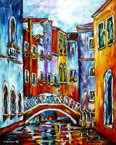 Kanal von Venedig by Mirek Kuzniar, Painting for Sale on Singulart