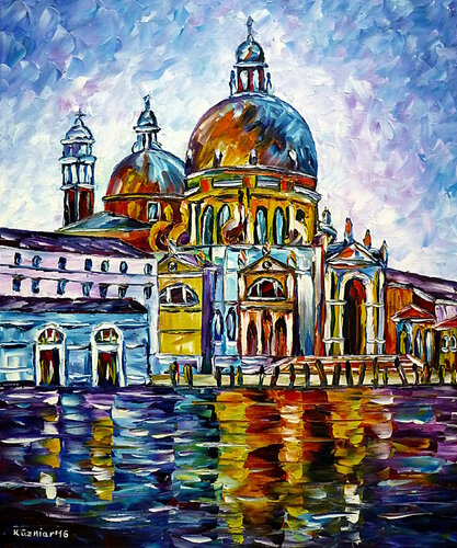 Santa Maria della Salute, Venedig by Mirek Kuzniar, Painting for Sale on Singulart