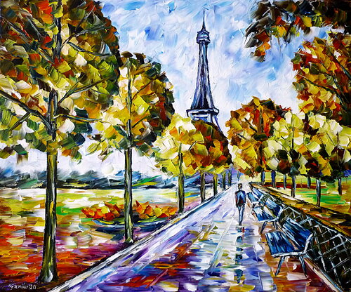 Alleine in Paris par Mirek Kuzniar, Peinture en vente sur Singulart