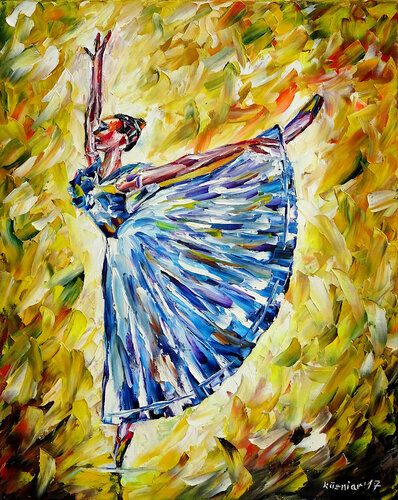 Tanzende Ballerina by Mirek Kuzniar, Painting for Sale on Singulart