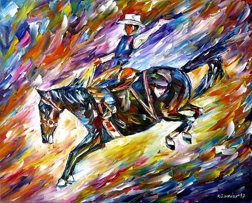 Rodeo I di Mirek Kuzniar, Pittura in vendita su Singulart