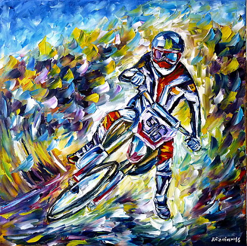 Motocross II van Mirek Kuzniar, Schilderij te koop op Singulart
