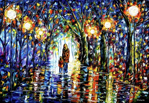 Mutter mit Kind by Mirek Kuzniar, Painting for Sale on Singulart