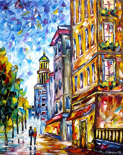 Durch die Straßen Ostdeutschlands di Mirek Kuzniar, Pittura in vendita su Singulart