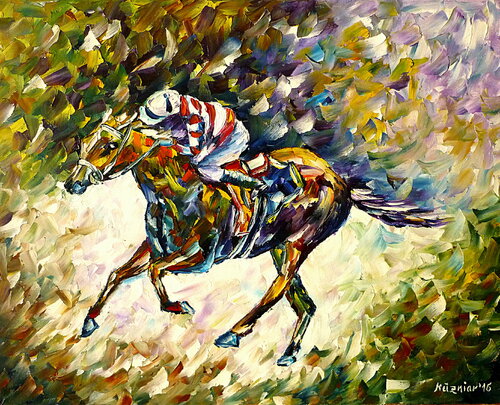 Jockey I van Mirek Kuzniar, Schilderij te koop op Singulart