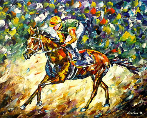 Jockey II van Mirek Kuzniar, Schilderij te koop op Singulart
