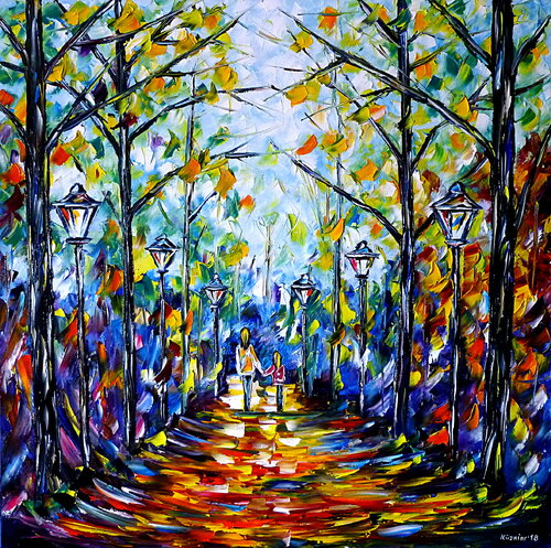 Im Park am Morgen by Mirek Kuzniar, Painting for Sale on Singulart