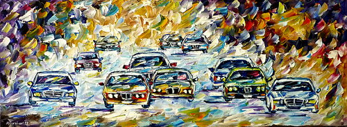 Tourenwagenrennen di Mirek Kuzniar, Pittura in vendita su Singulart