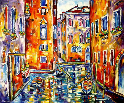 Die Stadt im Wasser van Mirek Kuzniar, Schilderij te koop op Singulart