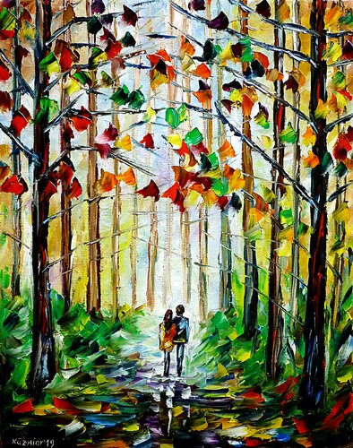 Waldspaziergang par Mirek Kuzniar, Peinture en vente sur Singulart