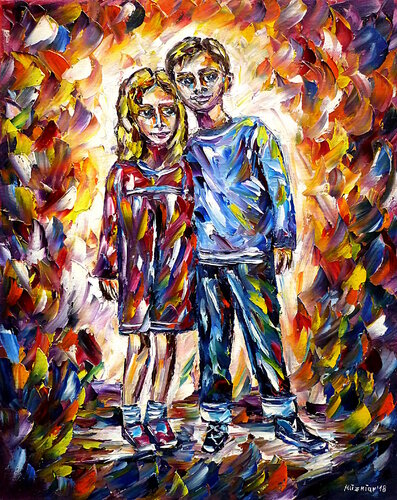 Bruder und Schwester de Mirek Kuzniar, Pintura a la venta en Singulart