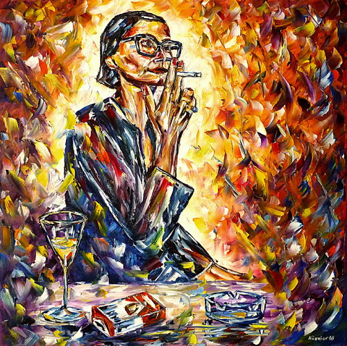 Raucherin by Mirek Kuzniar, Painting for Sale on Singulart