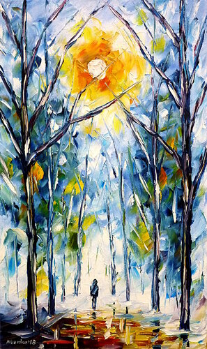 Wintersonne di Mirek Kuzniar, Pittura in vendita su Singulart