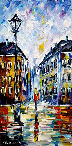 Spaziergang durch die Stadt von Mirek Kuzniar, Malerei kaufen auf Singulart