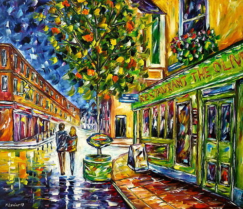 The Oliver St. John Gogarty Pub, Dublin de Mirek Kuzniar, Pintura a la venta en Singulart
