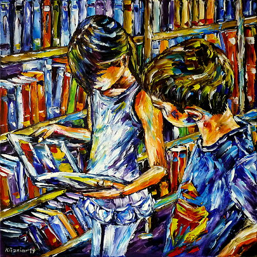 In der Schulbücherei Mirek Kuzniar