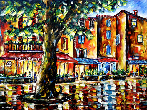 Sommerabend in Gordes van Mirek Kuzniar, Schilderij te koop op Singulart